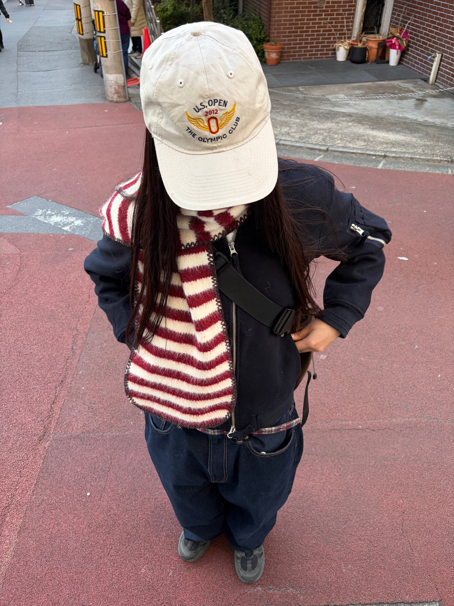 ステッチボーダーニットマフラー DPB92075