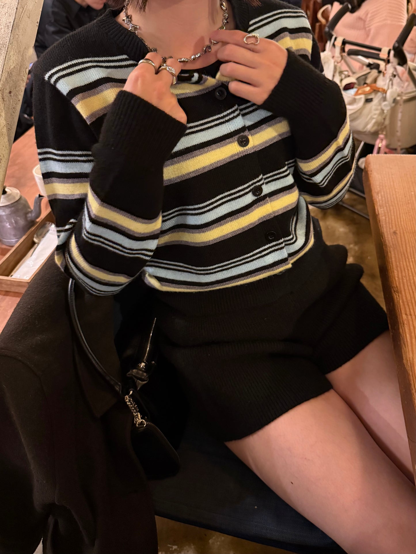 ボーダーカーディガン DPB93059