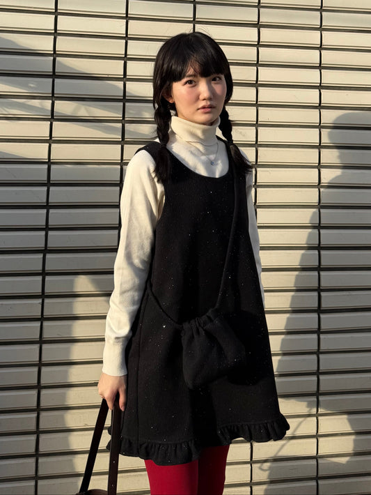 グリッターフリルワンピース&ミニバッグ DPA43724