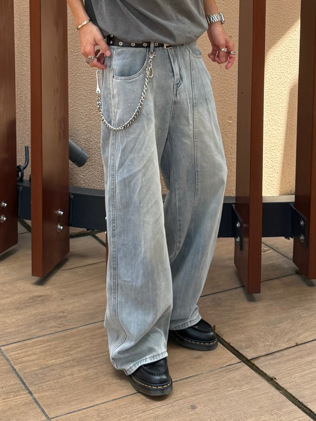 kenshin_ライトカラーワイドデニムパンツ DPB73403