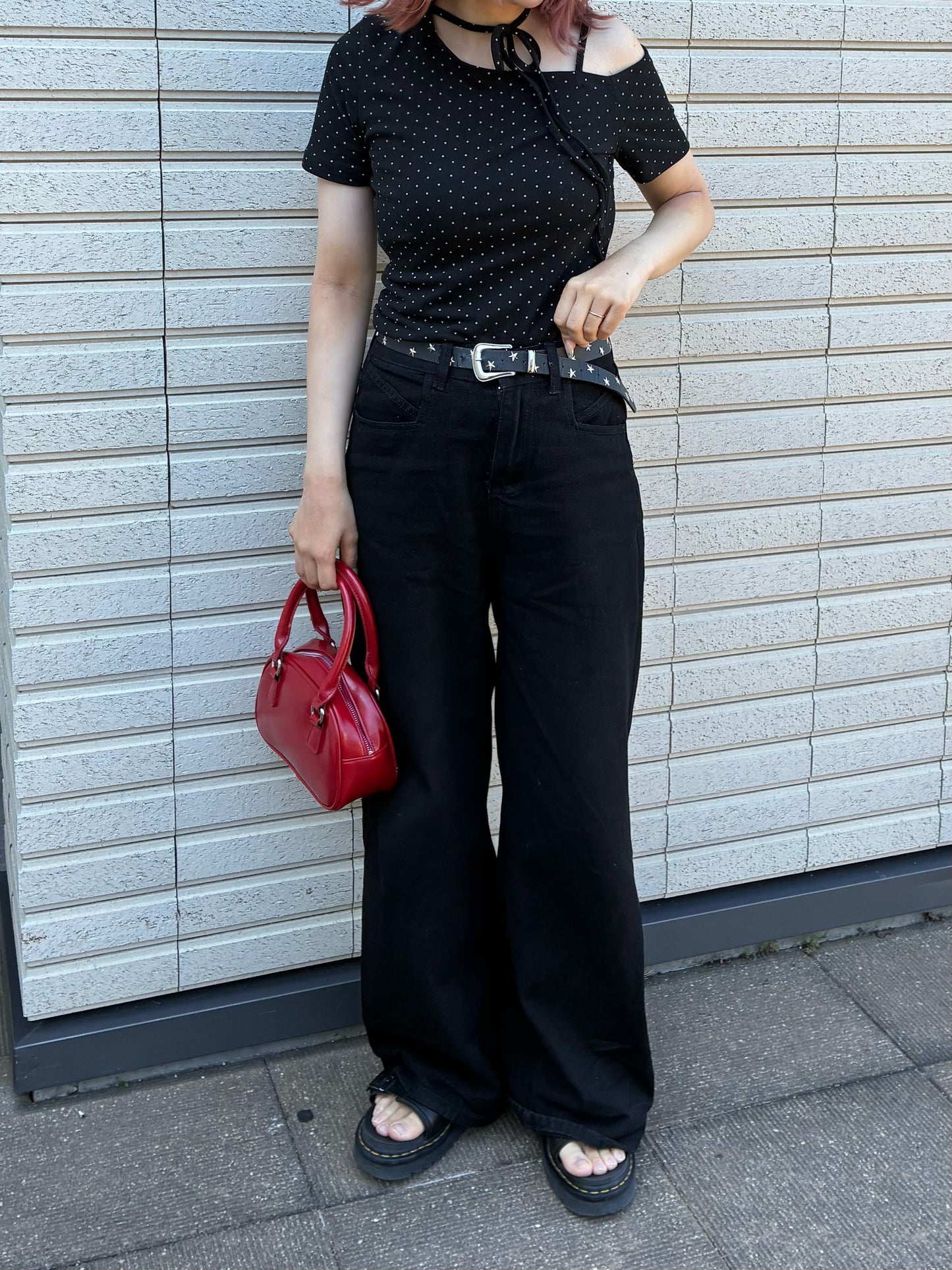 ストレートブラックパンツ DPA61504