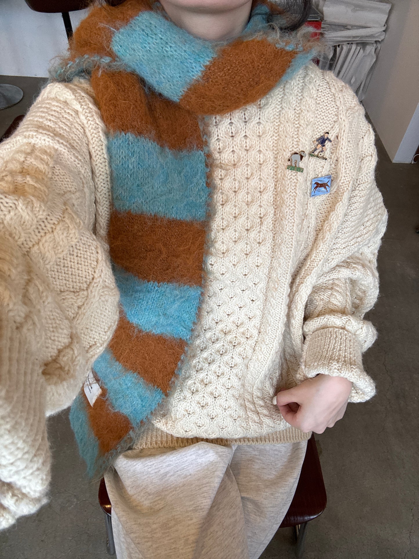 ボーダーマフラー DPB84099