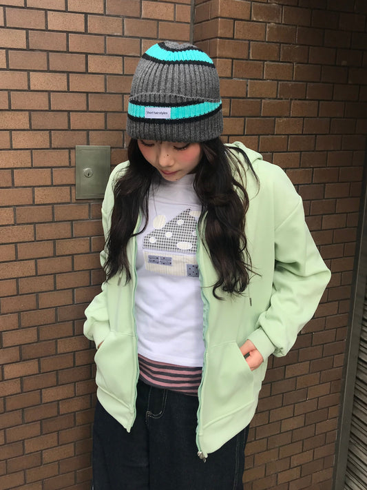 ライトグリーンジップパーカー DPB89221