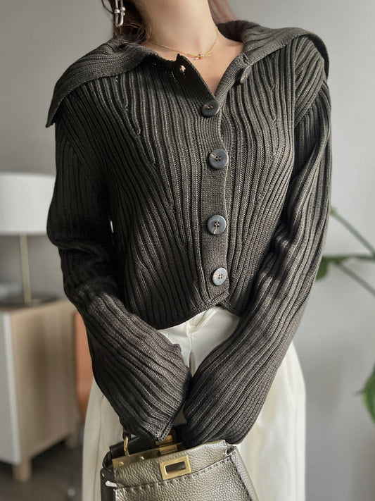 リブボタンニットトップス DPB56340