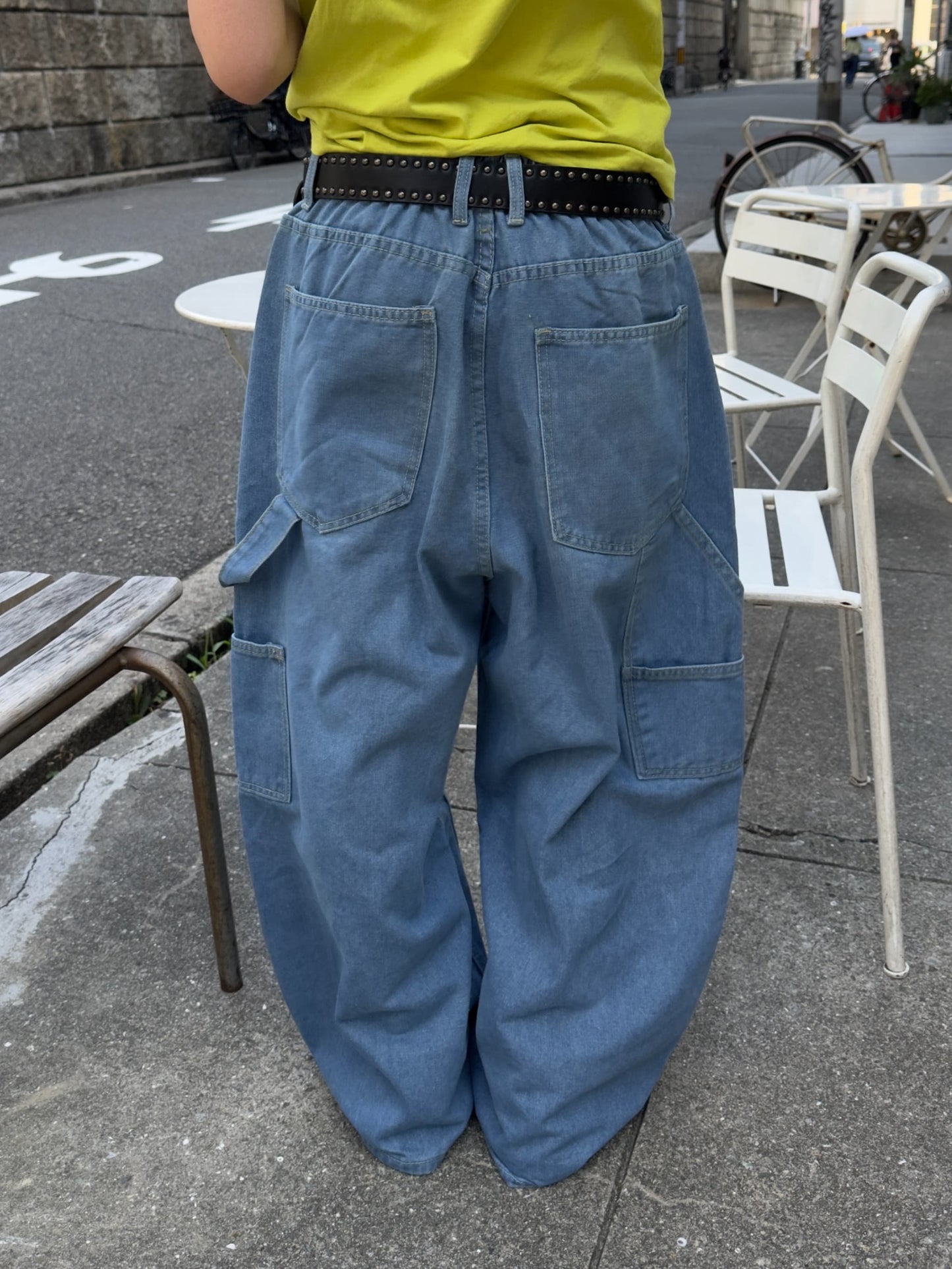 カジュアルダブルニーデニムパンツ DPB85570