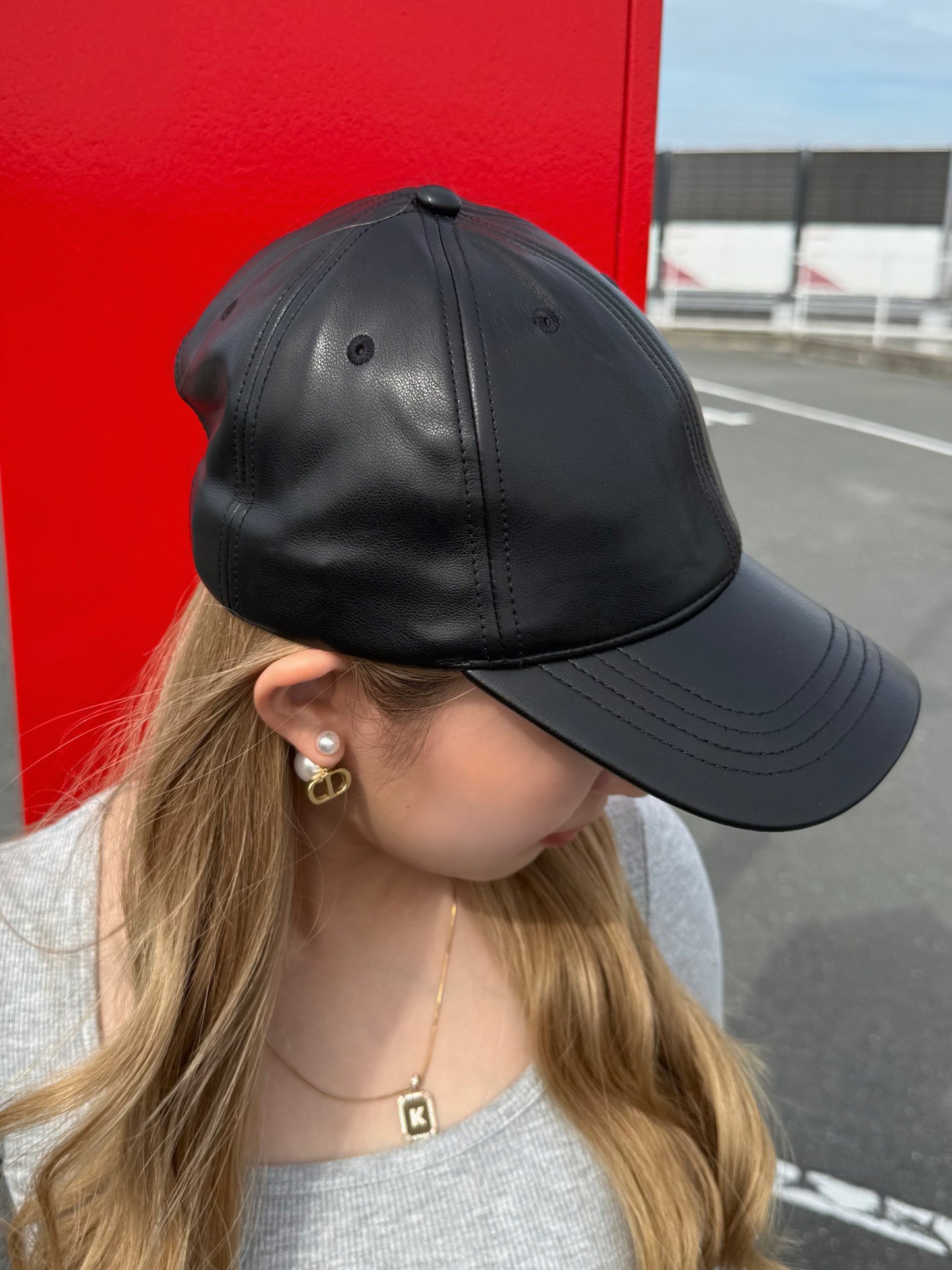 フェイクレザーキャップ DPB73486