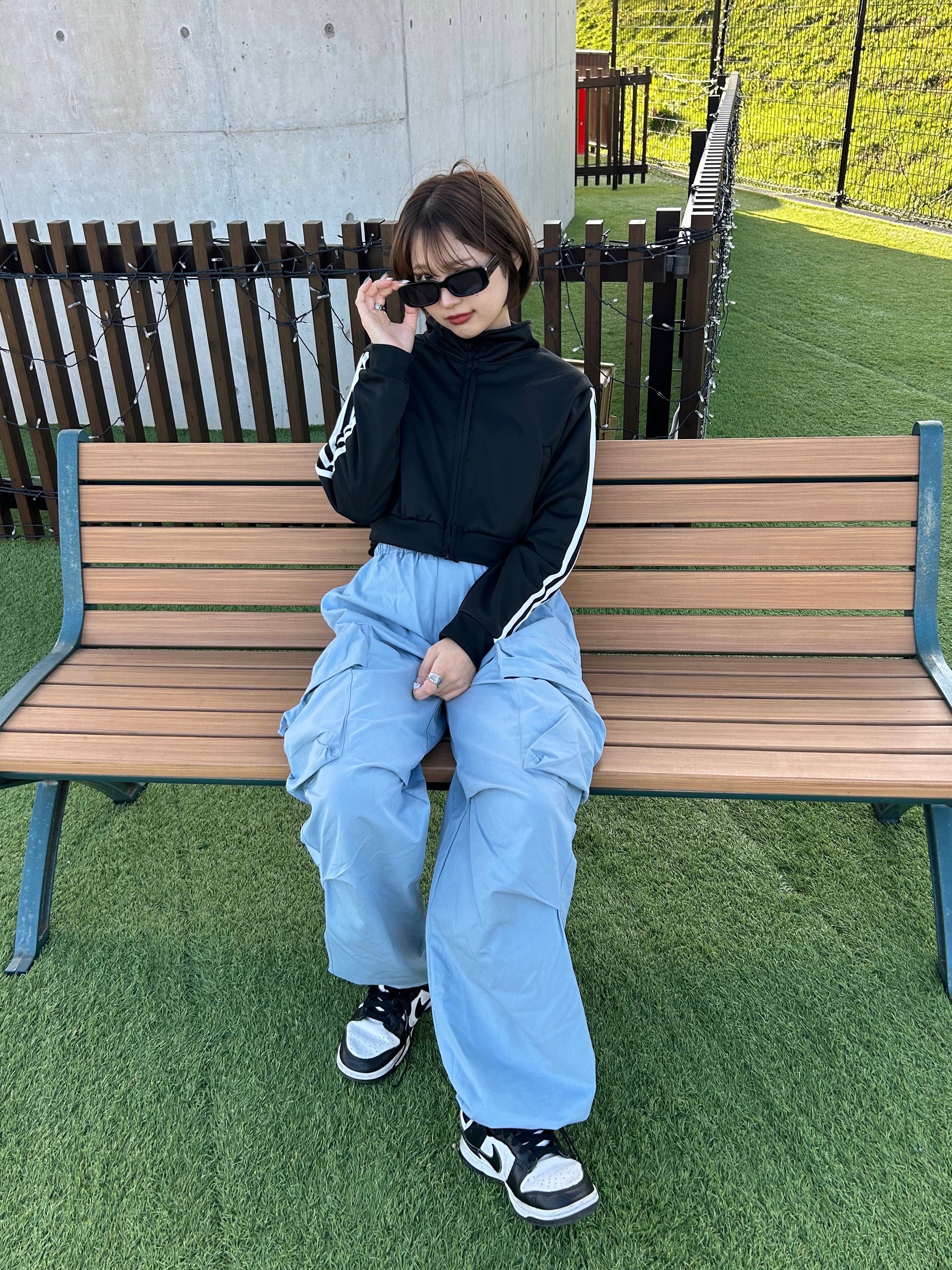 OAMC カーゴスラックス　ネイビー TS DESIGN LAYERED TWILL メンズカーゴパンツ 6L ネイビー 5314