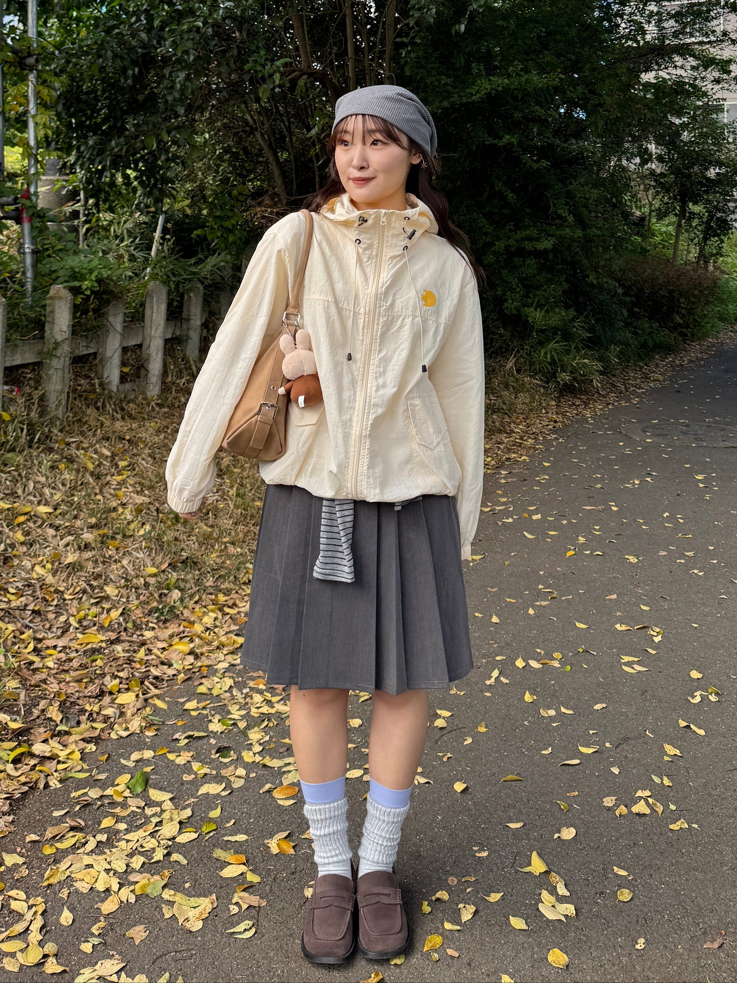 フードドロストワンポイントナイロンジャケット DPB78219