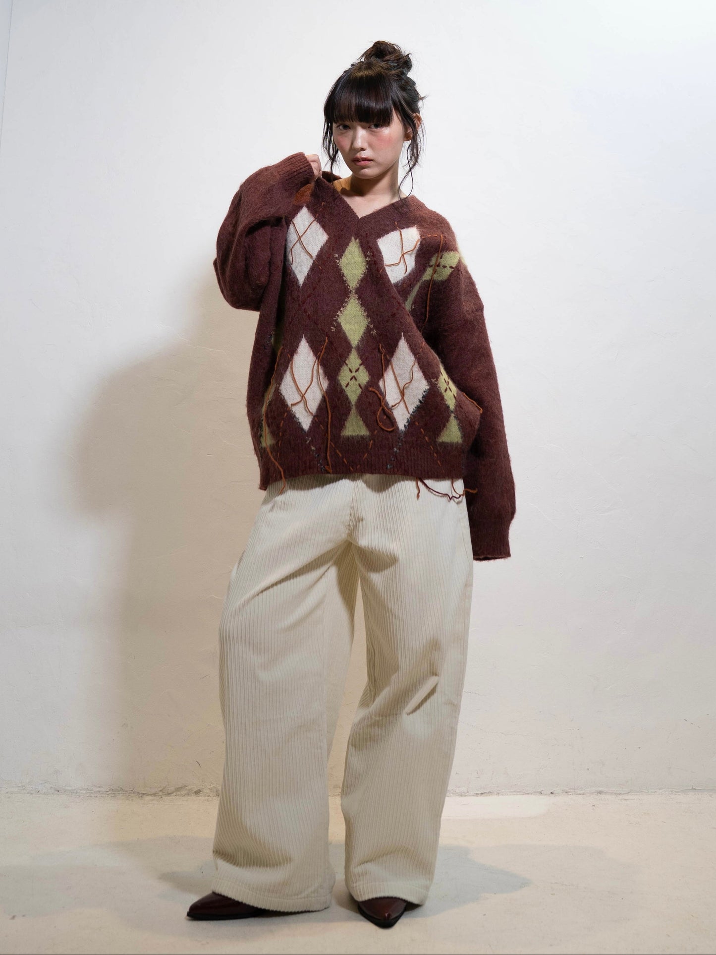 アーガイルチェックニット DPC02012