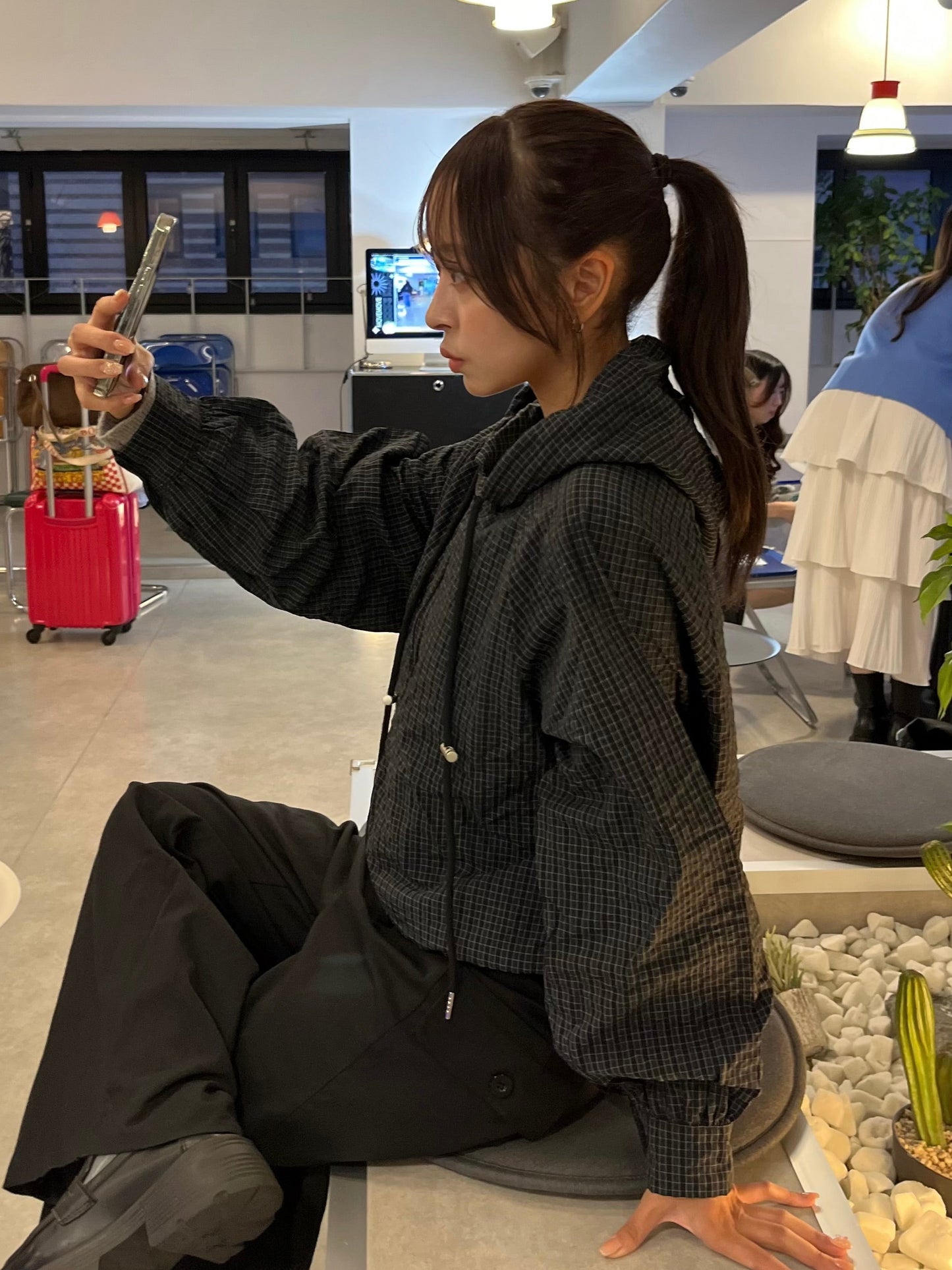 チェックアノラックパーカー DPB94024