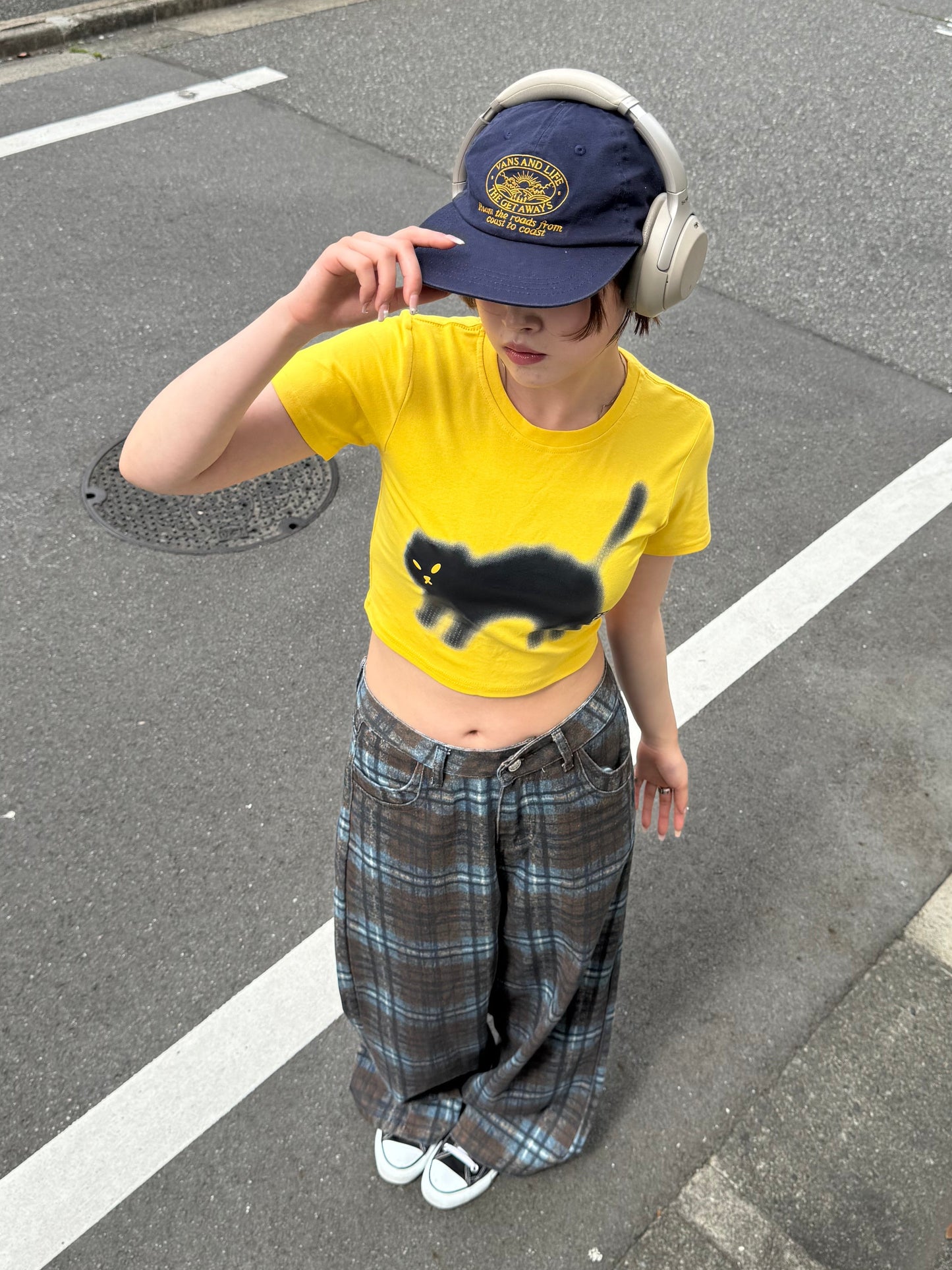 キャットプリントTシャツ DPB91117