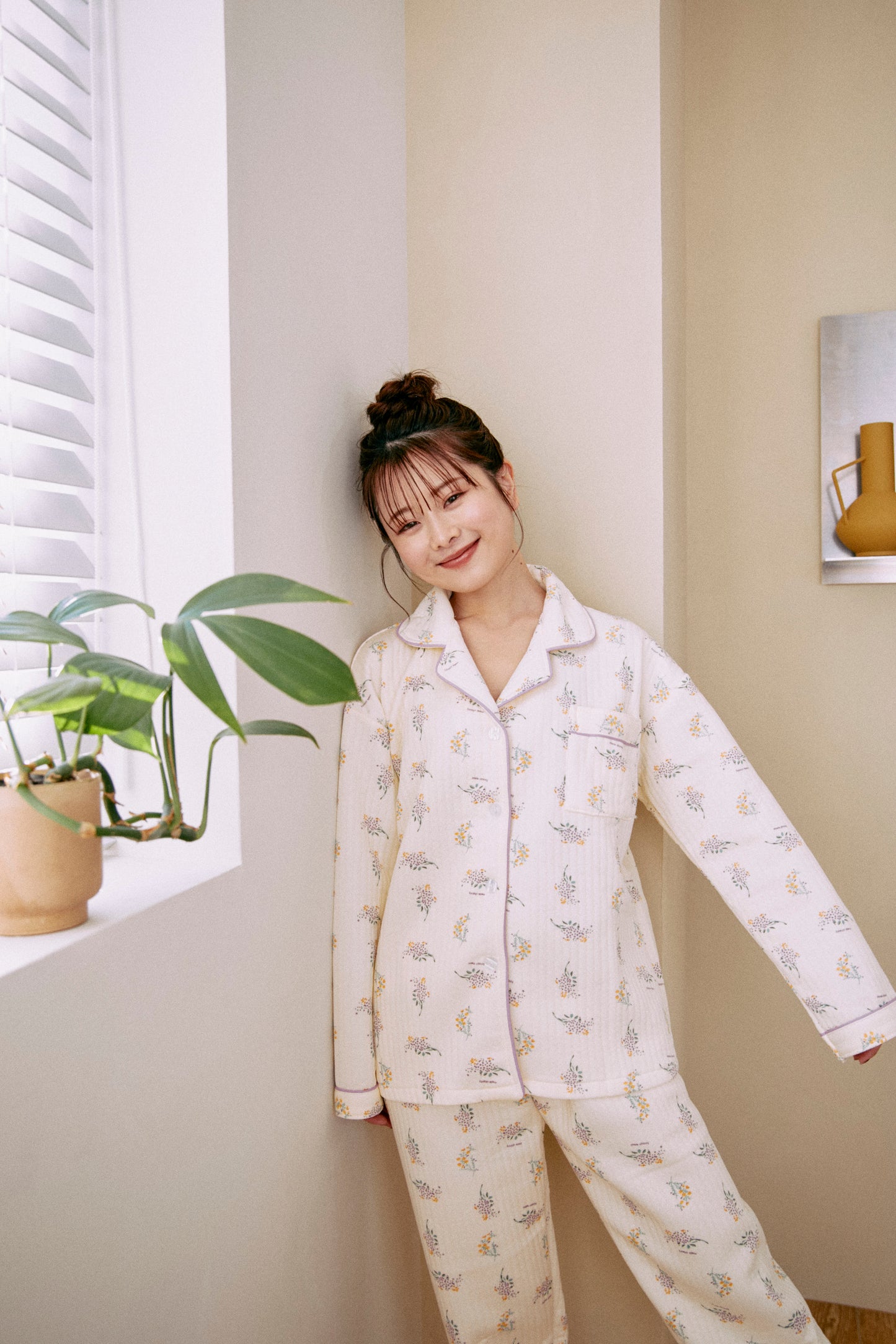 【にたまご】flower quilt pajamas
