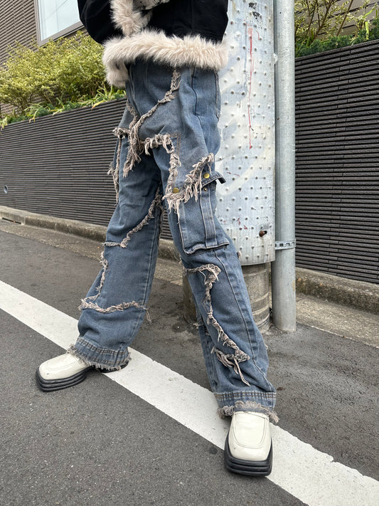 ダメージスターデニムパンツ DPA20308