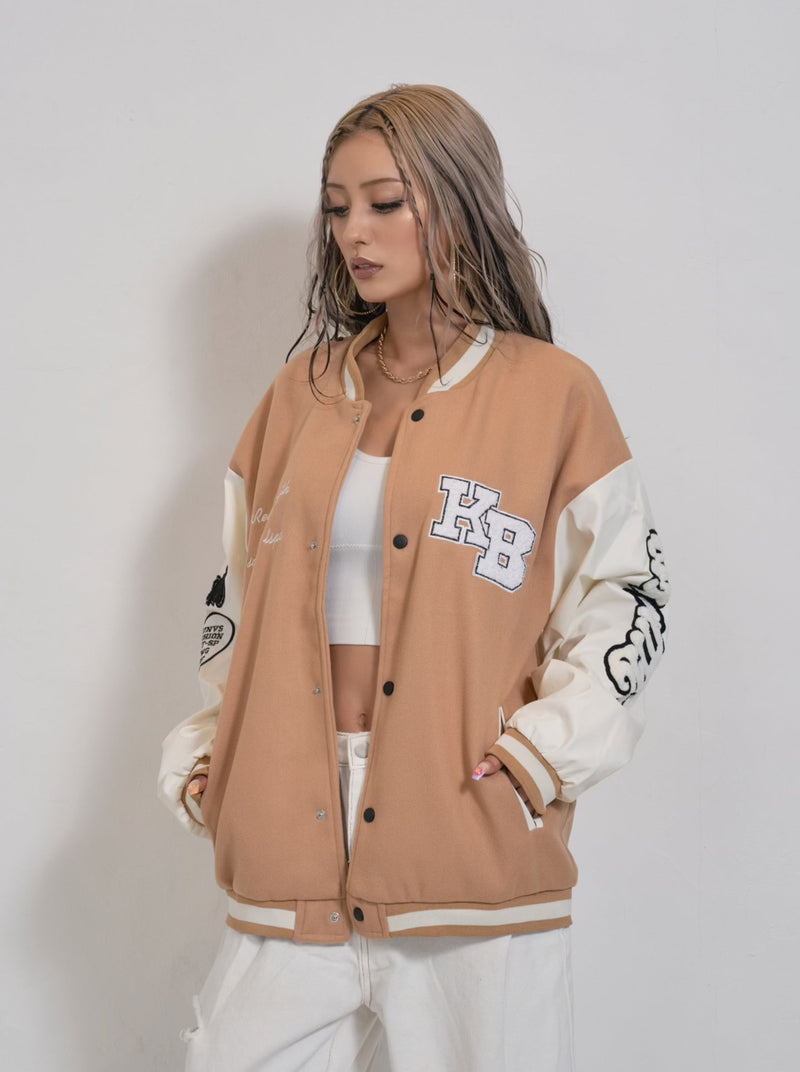 ワッペンデザインブラウンスタジャン DPB10059 – CRAMMY ワッペンデザインブラウンスタジャン DPB10059 – CRAMMY