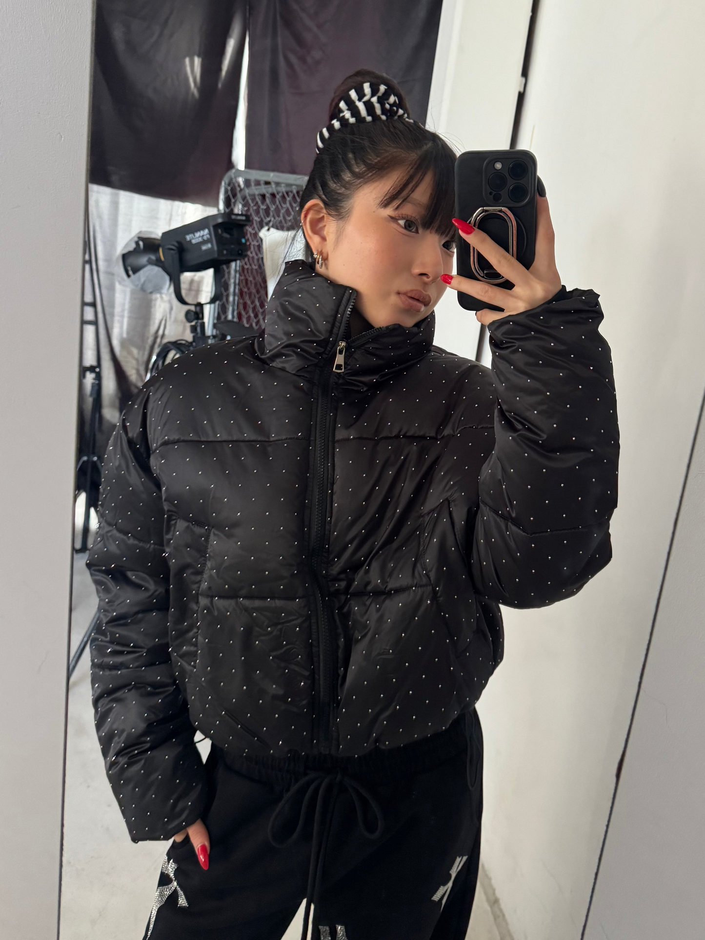 ラメショートダウンジャケット DPB86154