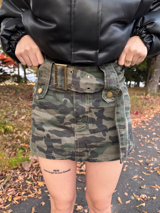 カモフラデニムミニスカート DPB42240