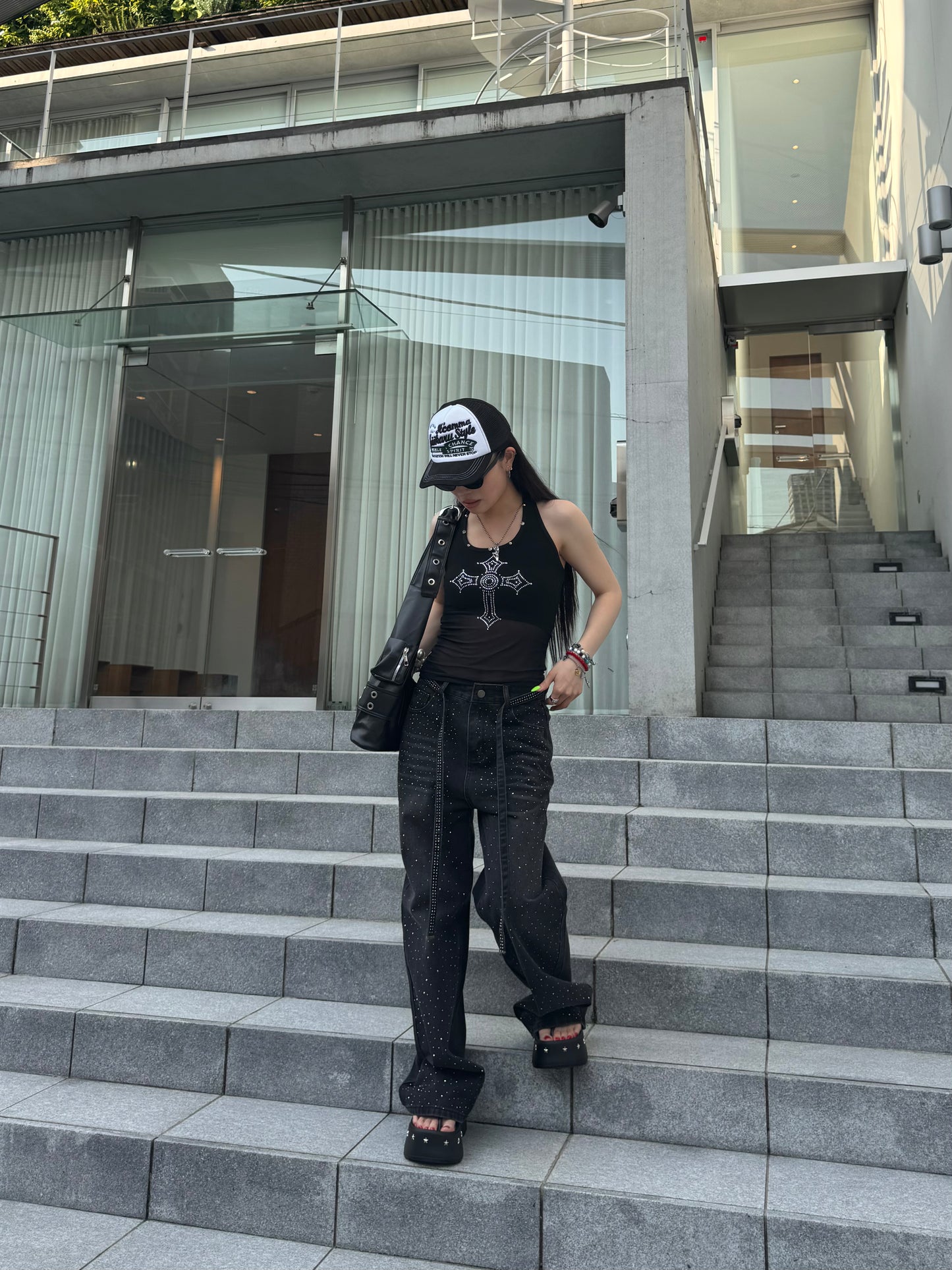ラメストレートデニムパンツ DPB86071