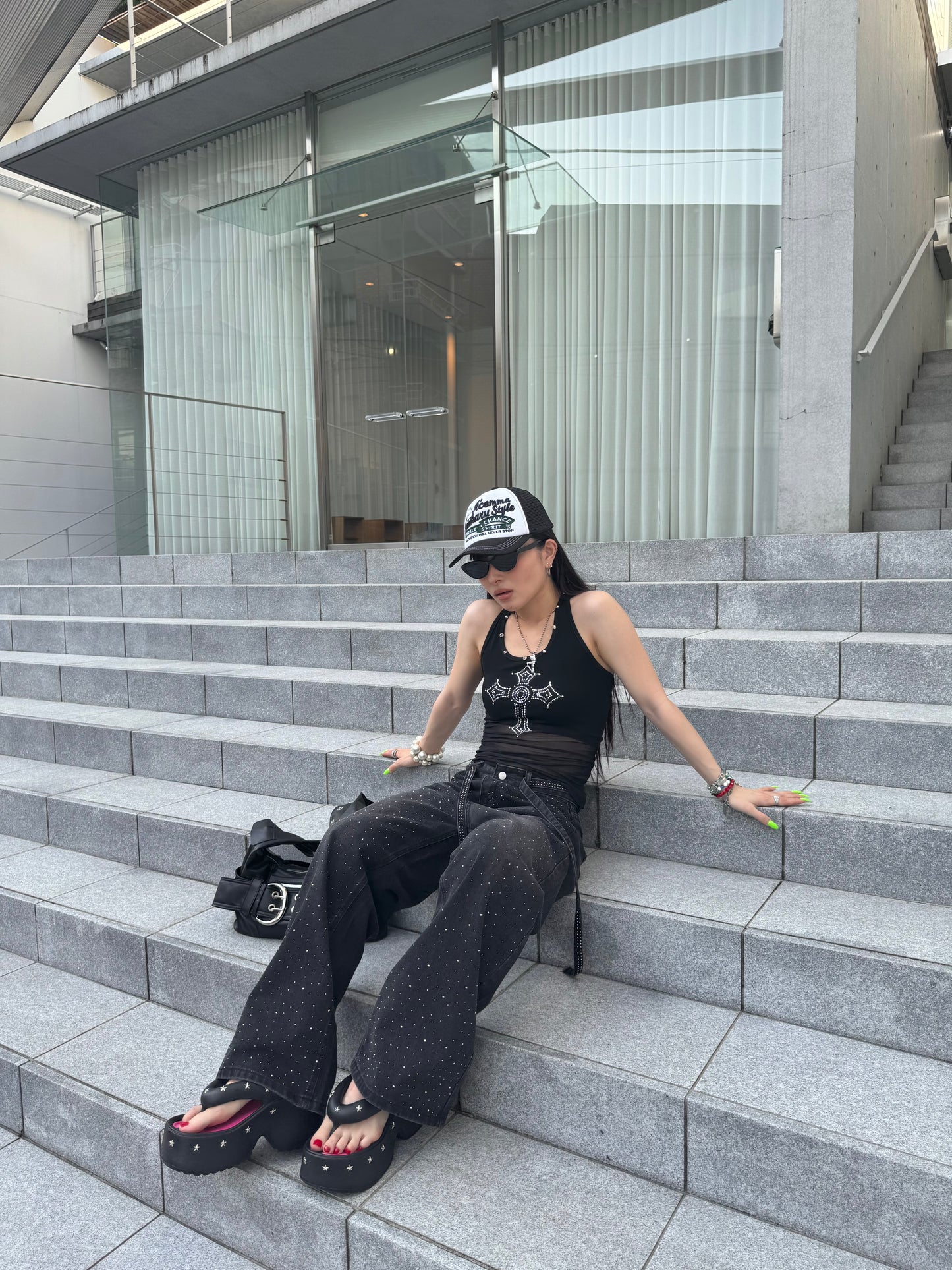 ラメストレートデニムパンツ DPB86071