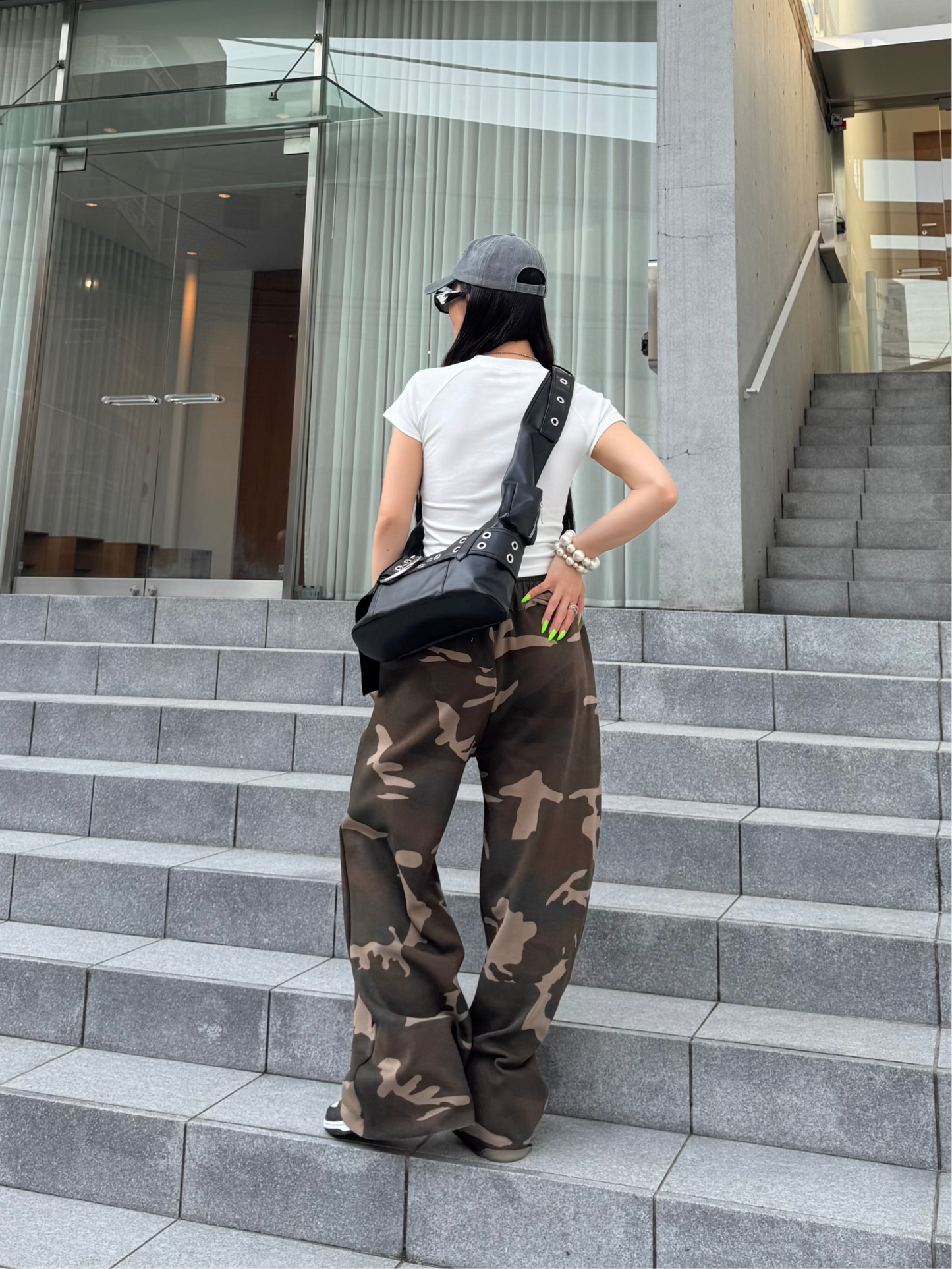 カモフラワイドスウェットパンツ DPB86075