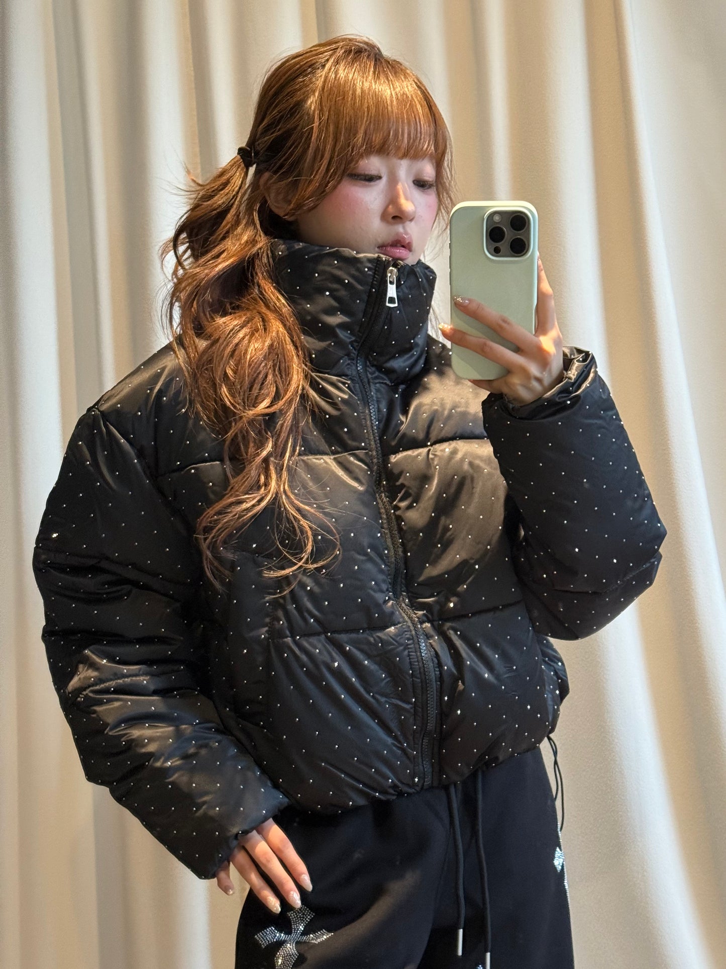 ラメショート中綿ジャケット DPB86154