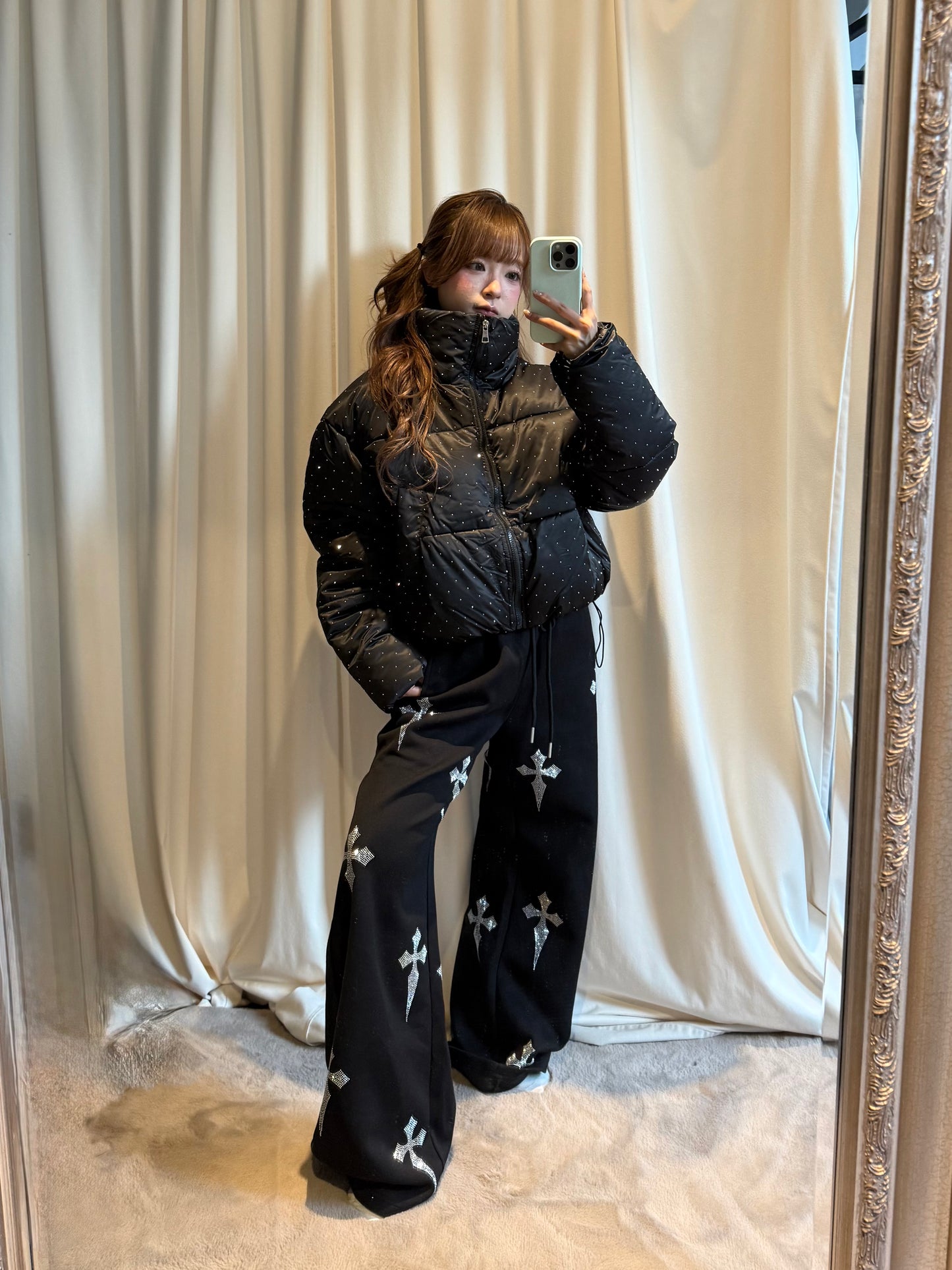 ラメショート中綿ジャケット DPB86154