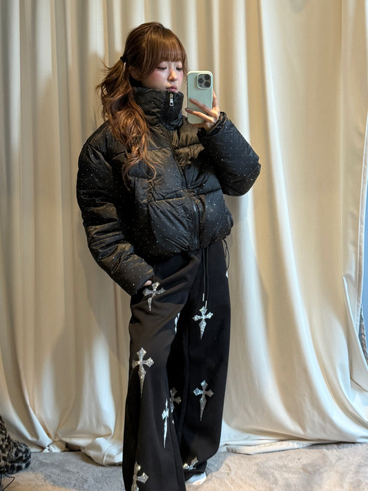 ラメショート中綿ジャケット DPB86154