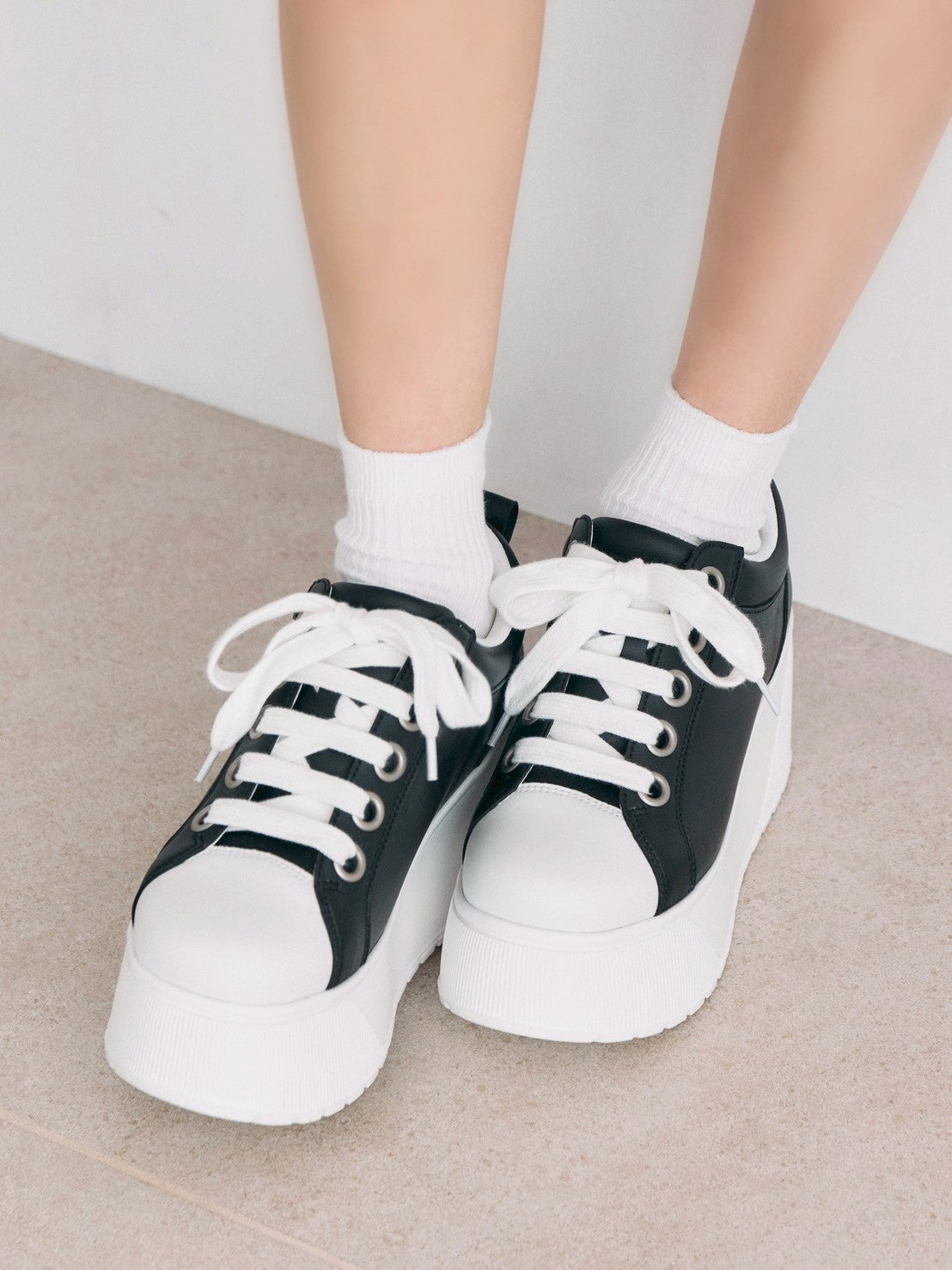 platform sneaker BLACK