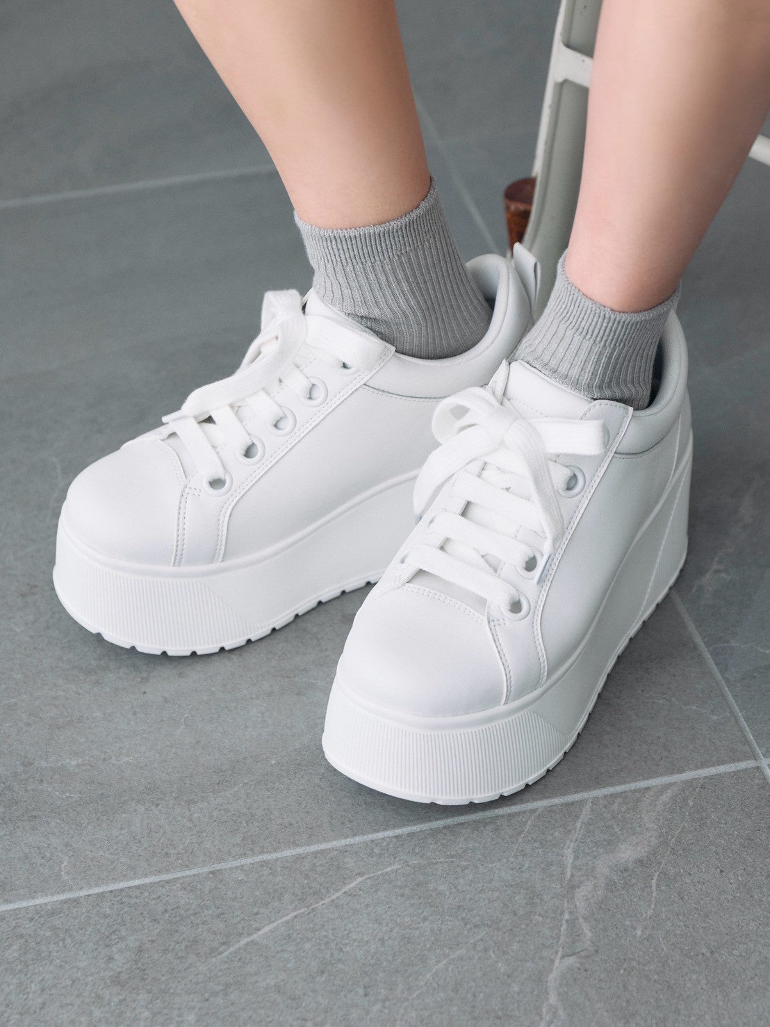 platform sneaker WHITE