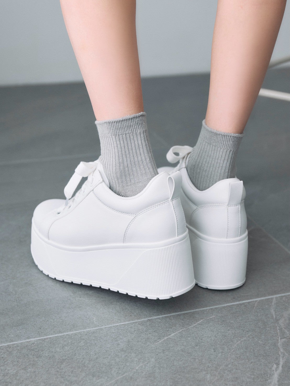 platform sneaker WHITE