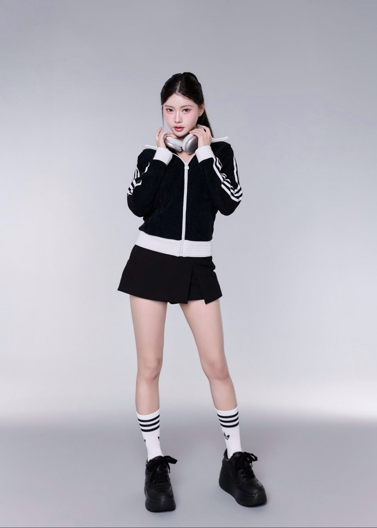 platform sneaker BLACK