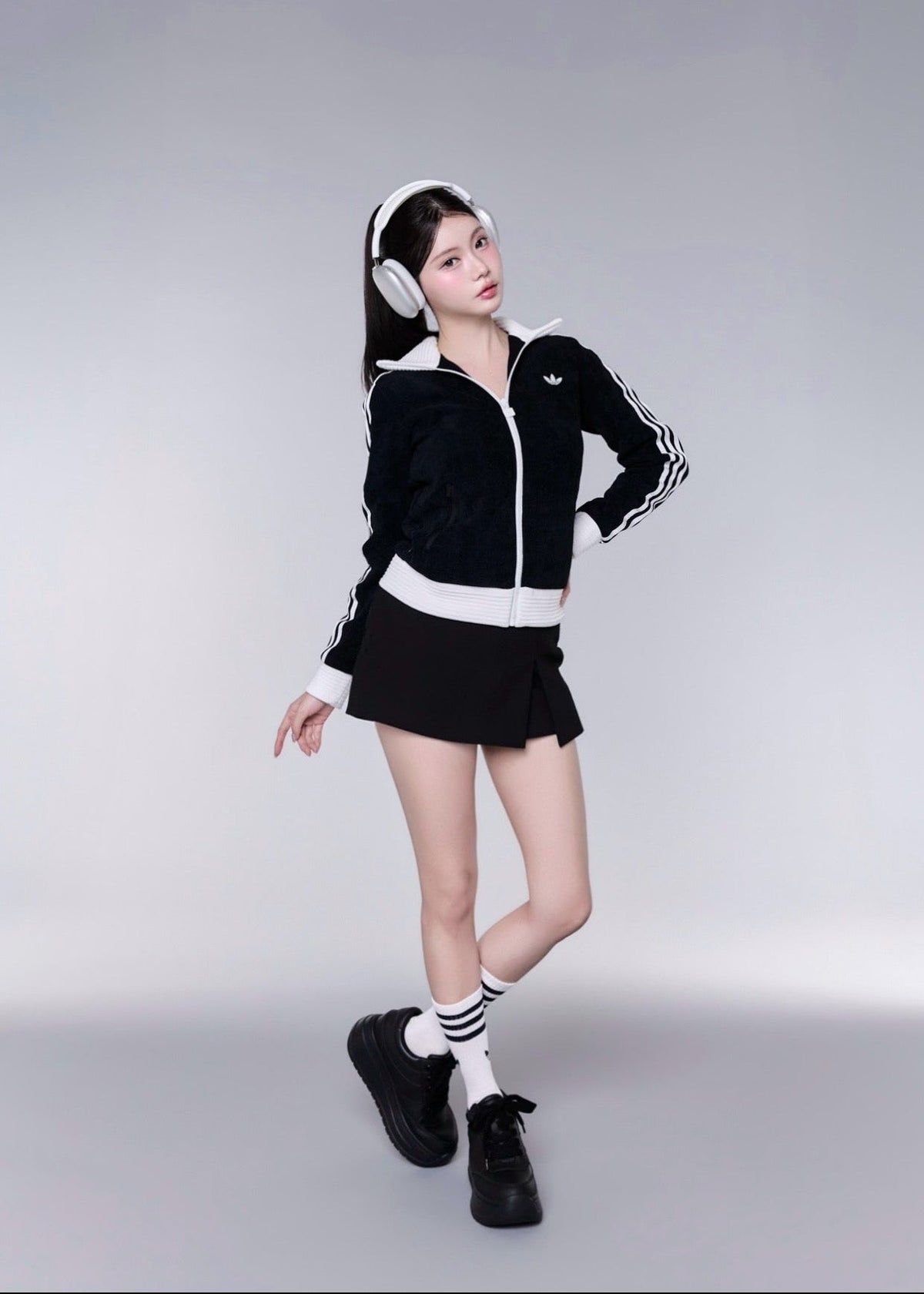 platform sneaker BLACK