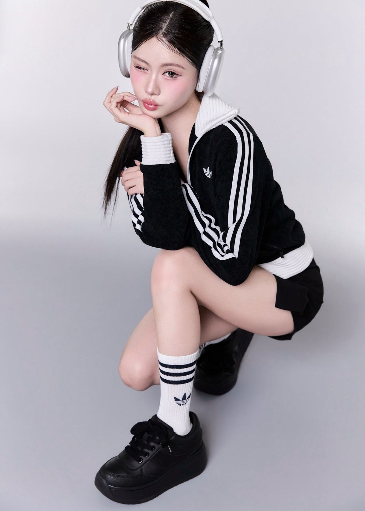 platform sneaker BLACK