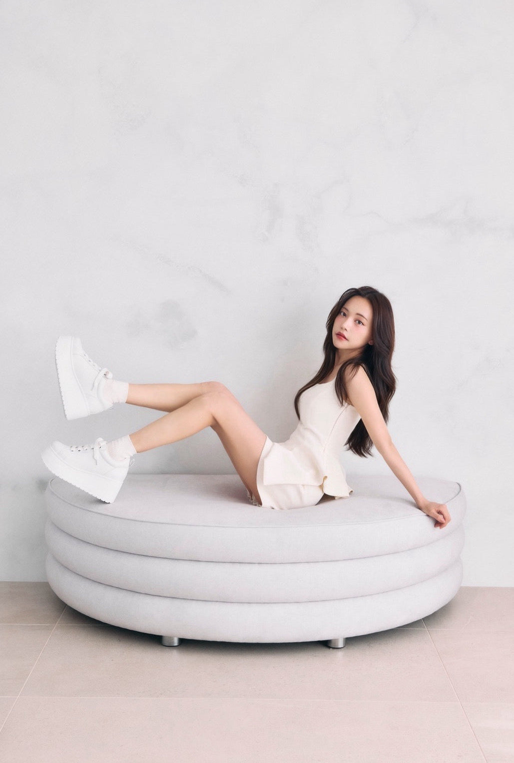platform sneaker WHITE