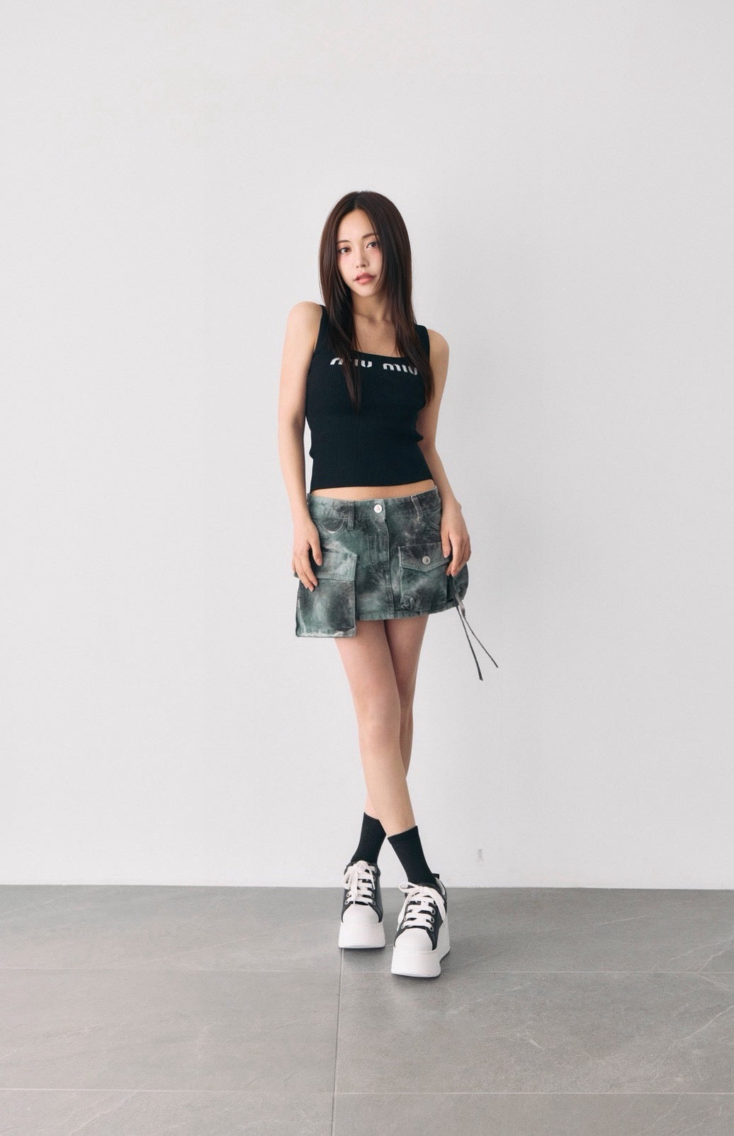 platform sneaker BLACK