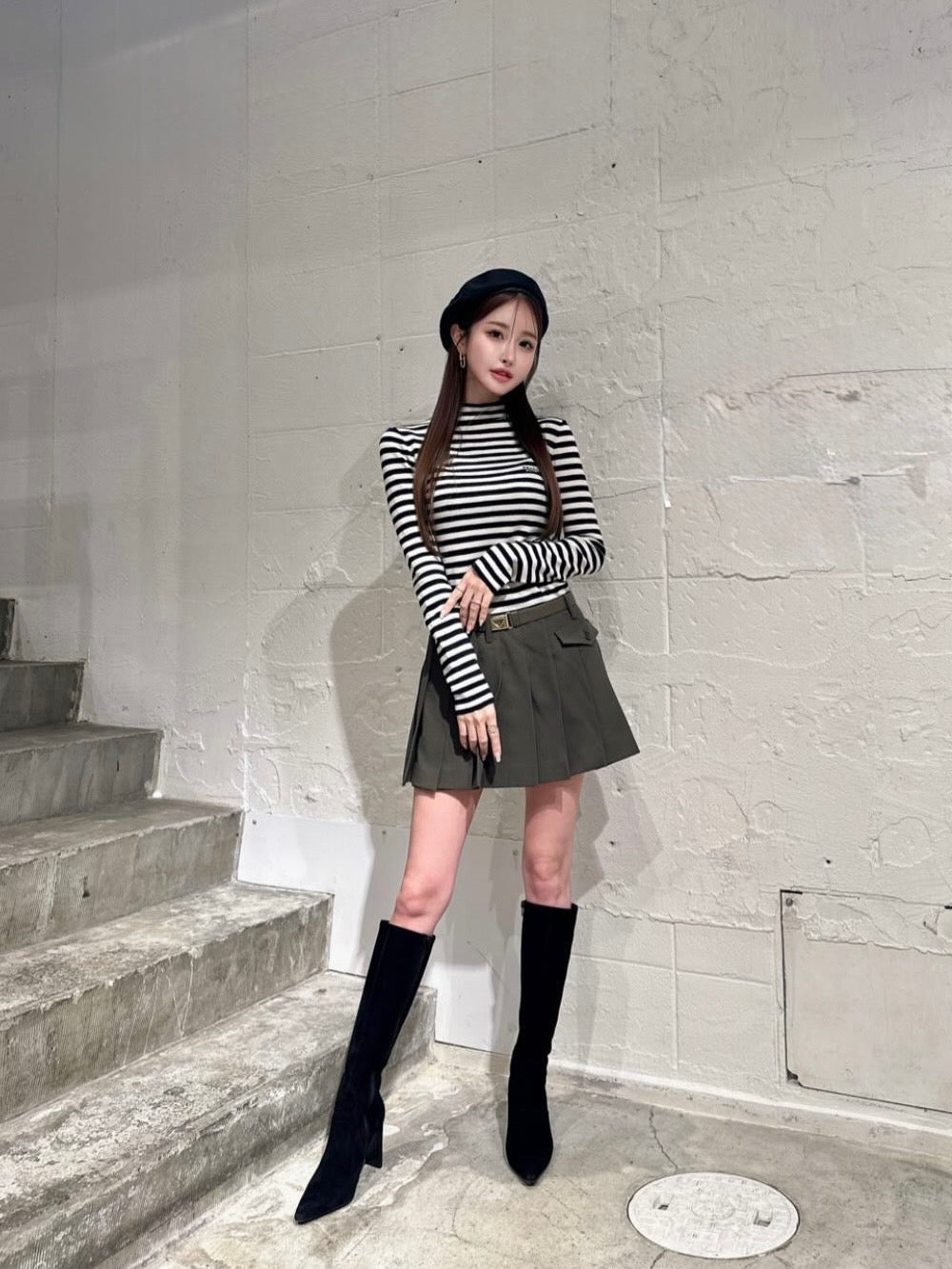 スウェードロングブーツ