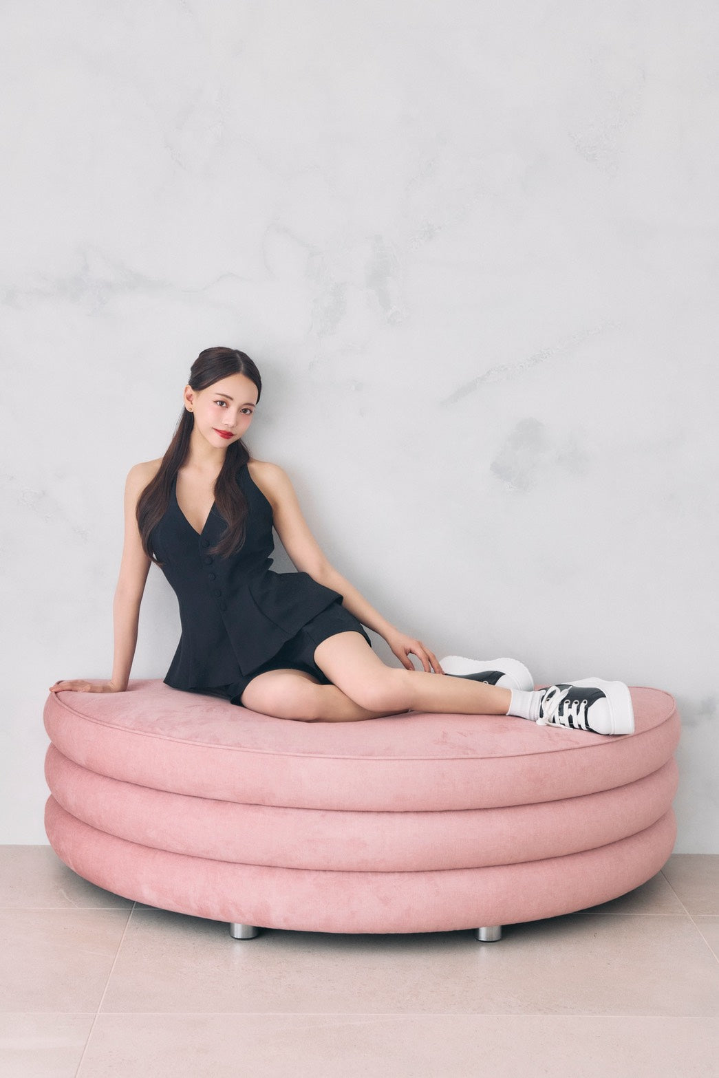 platform sneaker BLACK