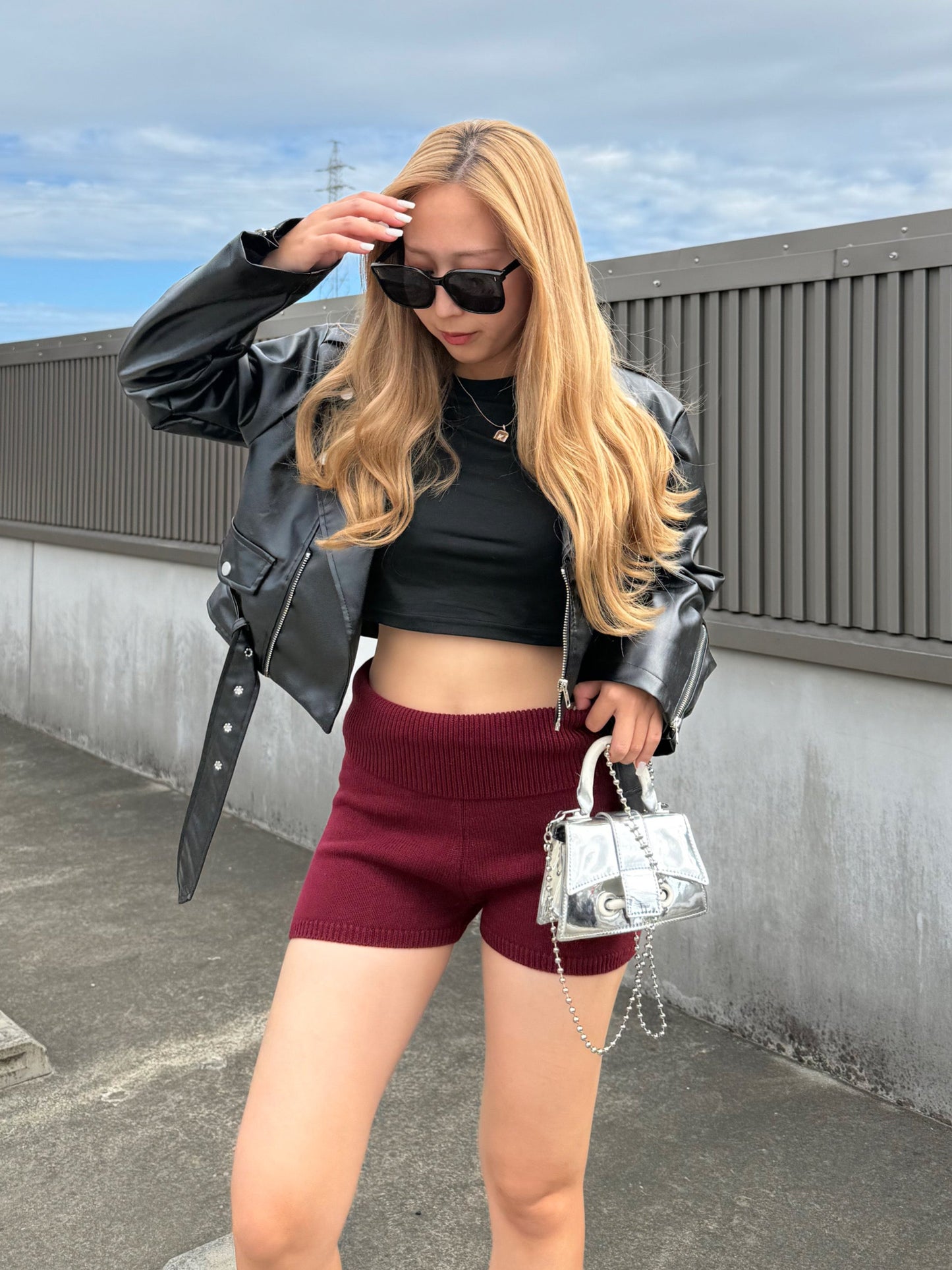 ウエストデザインニットパンツ DPB73506