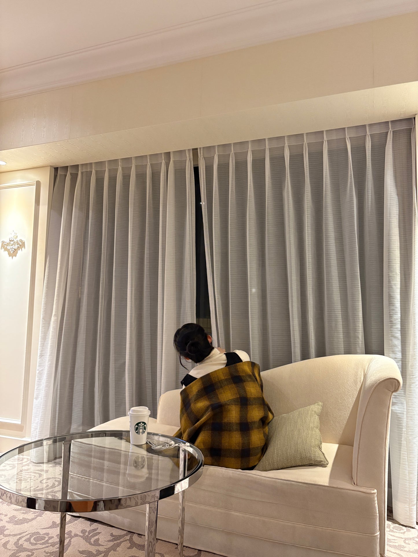 イエローチェックマフラー DPA43729