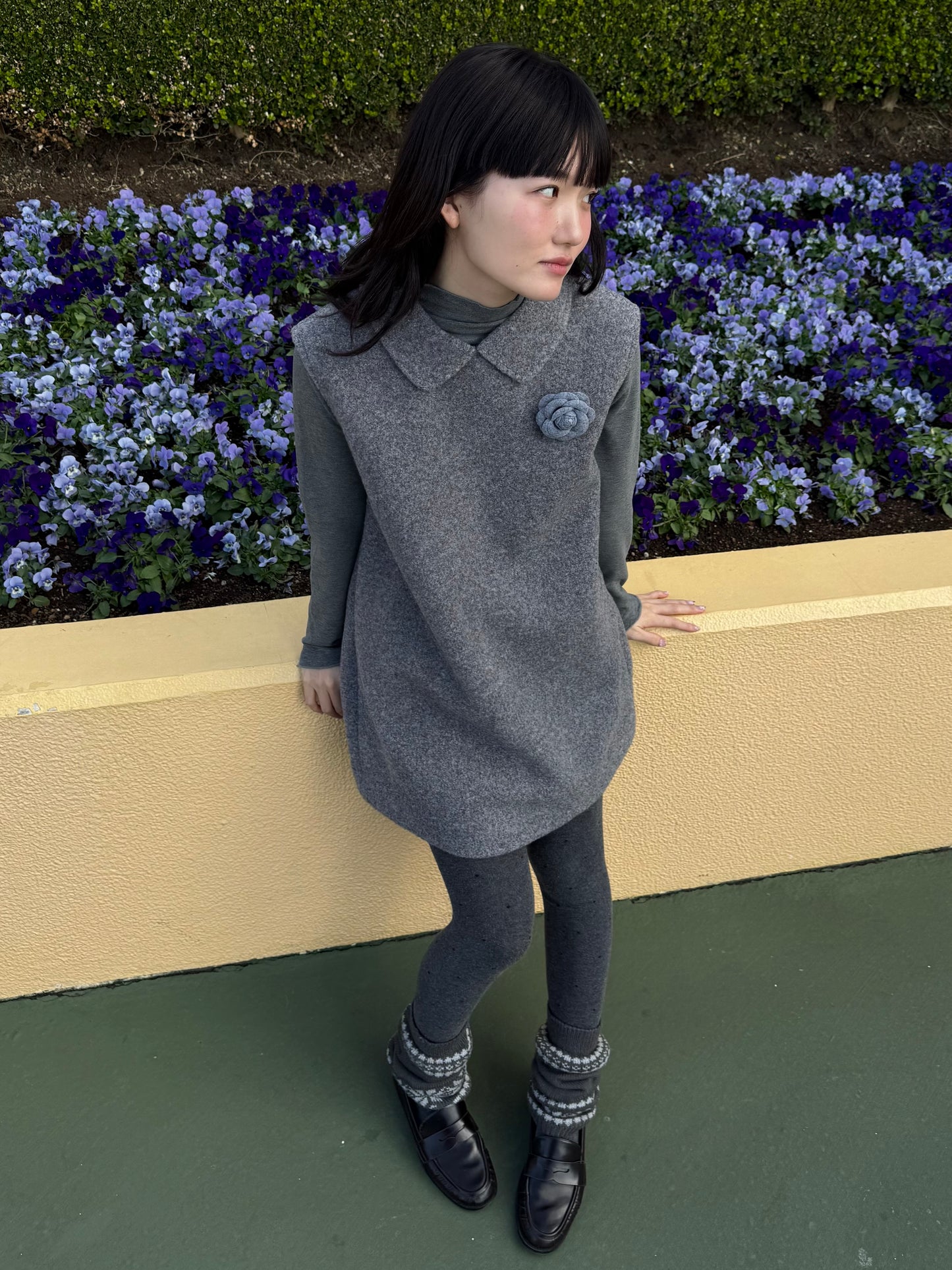 フラワーポイントワンピースセット DPA43726