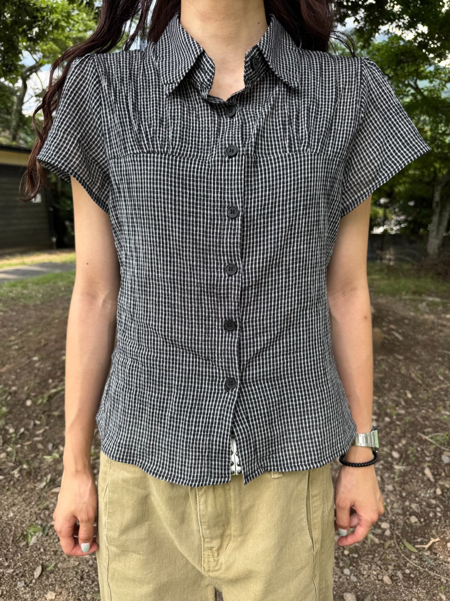 スリムフィットチェックシャツ DPC07036