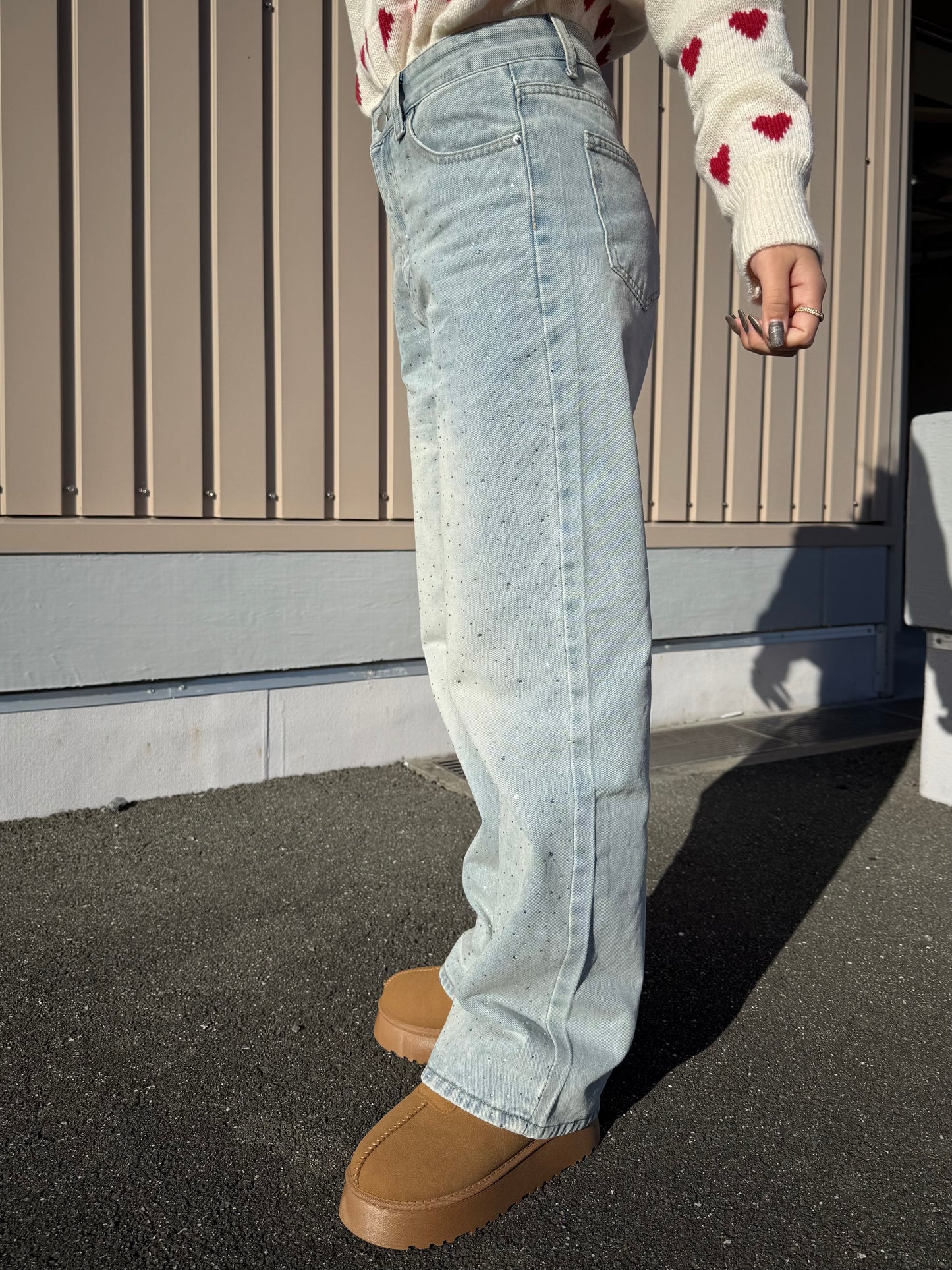 ストーンハイウエストデニムパンツ DPB73515