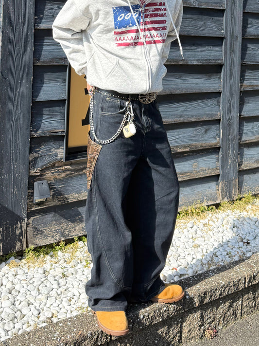 ポケットレオパードデニムパンツ DPB90059