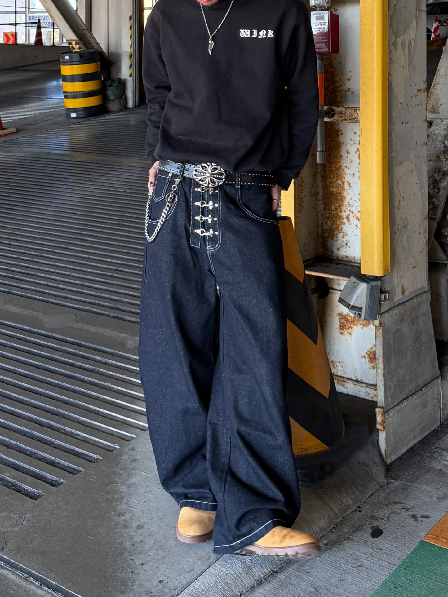 フロントデザインデニムパンツ DPB90108