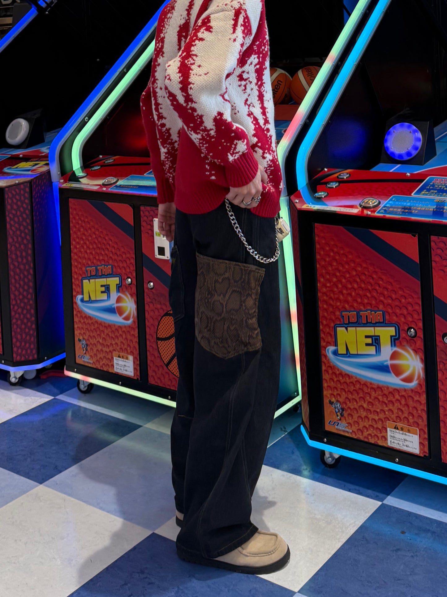 ポケットレオパードデニムパンツ DPB90059