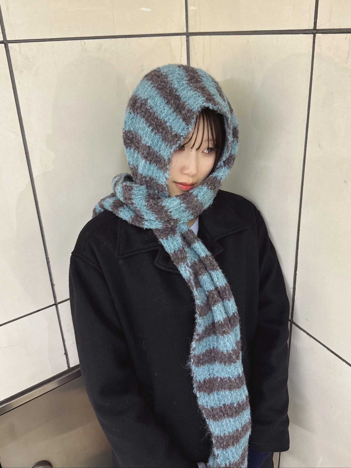 ボーダーニットマフラー DPB93057