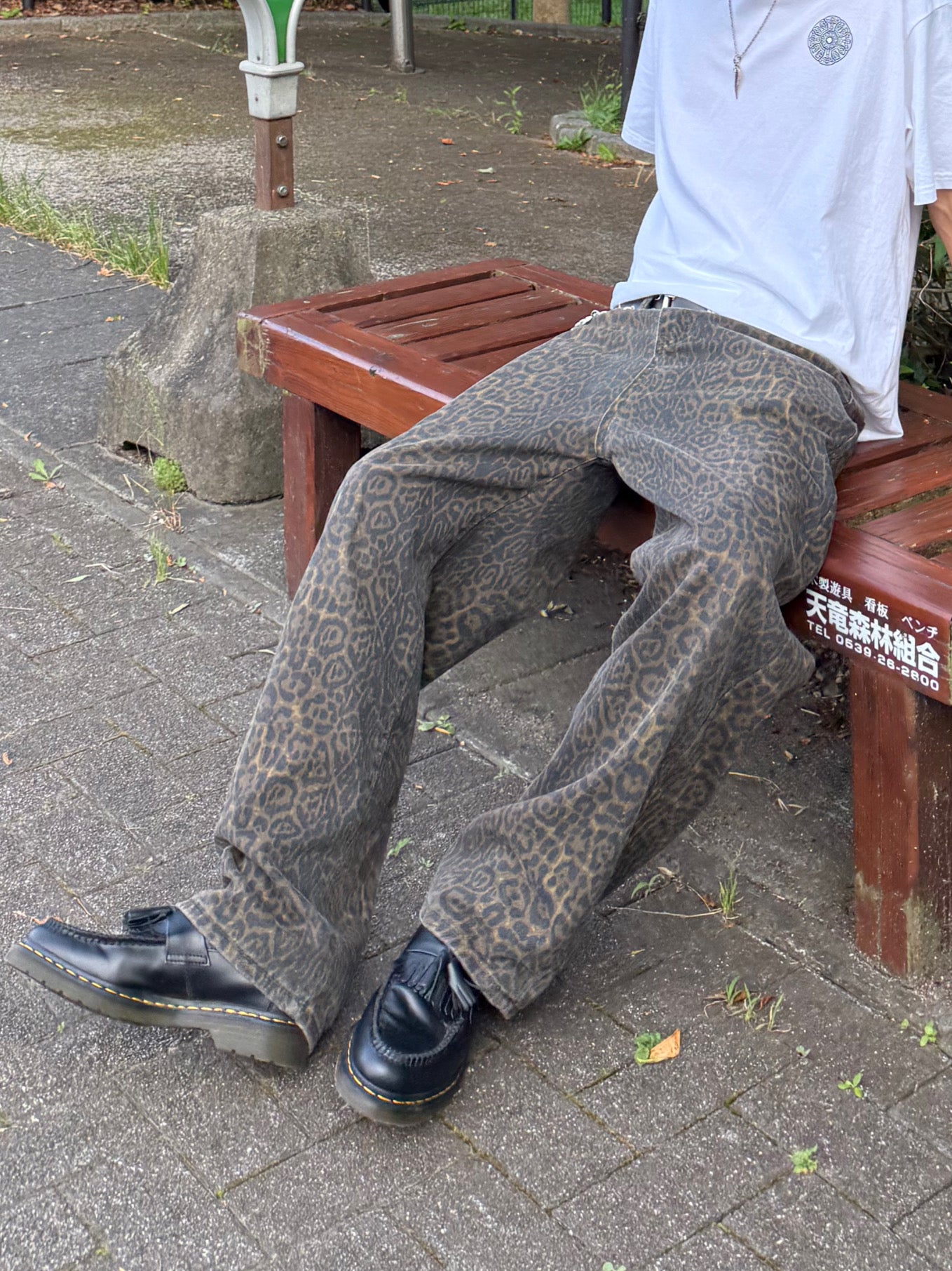 Kenshin_レオパードデニムパンツ DPB73355