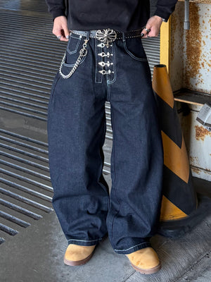 フロントデザインデニムパンツ DPB90108