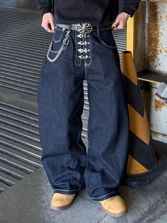 フロントデザインデニムパンツ DPB90108