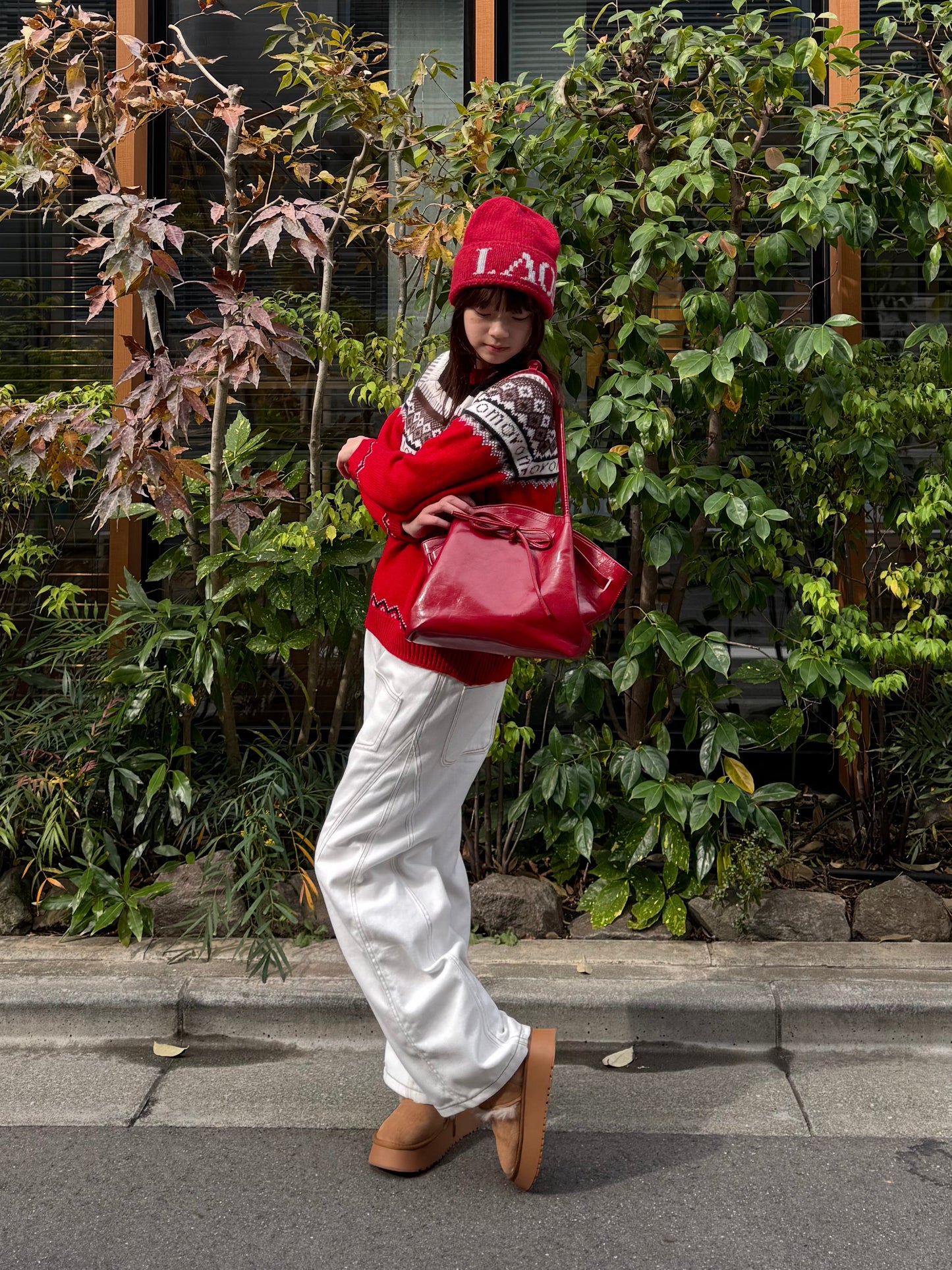 ノルディック柄ニットプルオーバー DPB91055