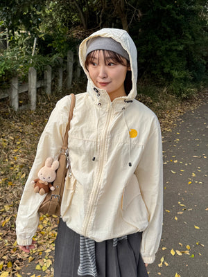 フードドロストワンポイントナイロンジャケット DPB78219